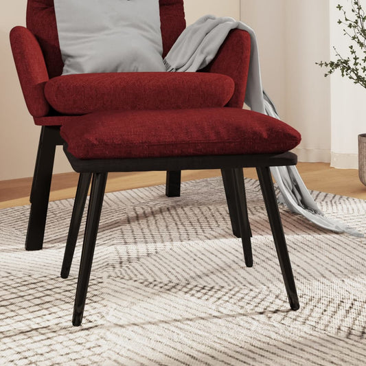 Podnožka Vínová 45X29,5X35 Cm Textil A Umělá Kůže