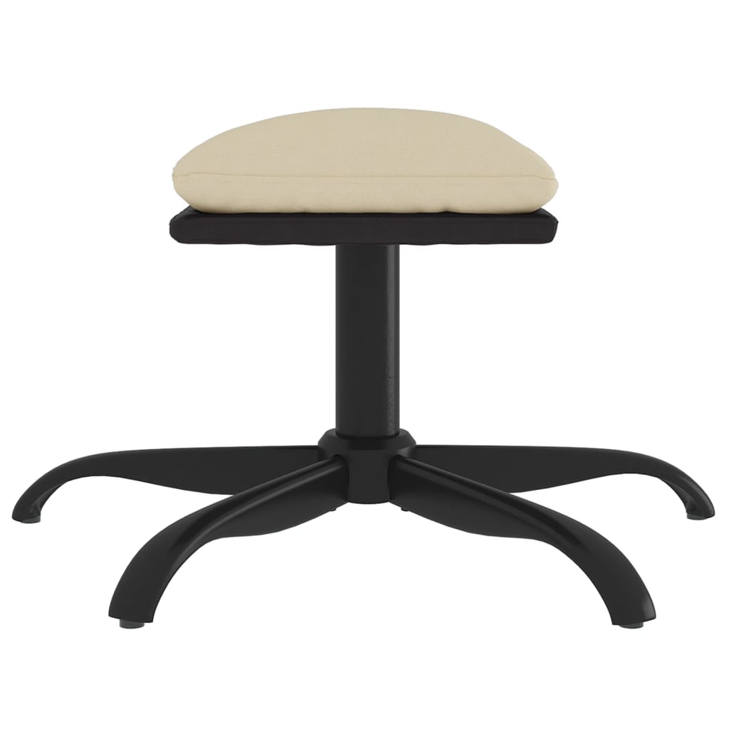 Podnožka 60X60X36 Cm Textil A Umělá Kůže