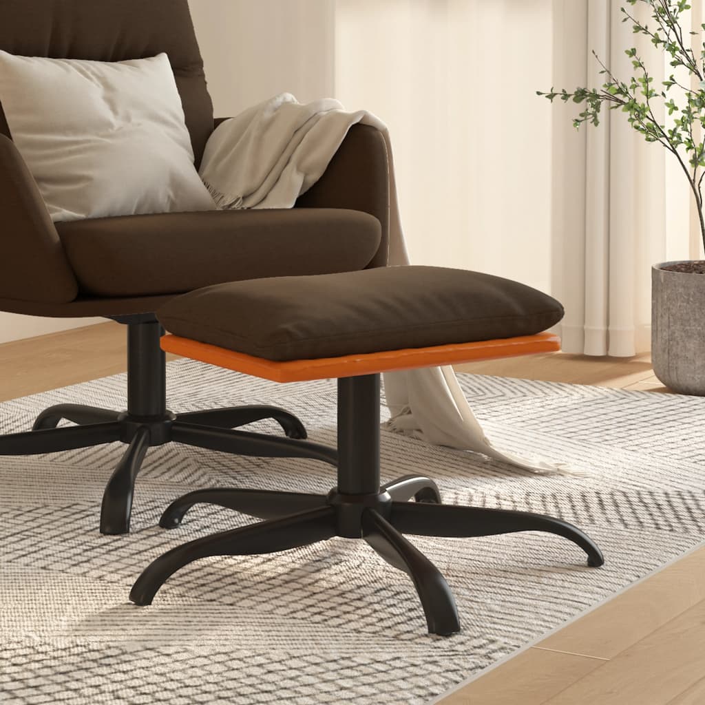 Podnožka 60X60X36 Cm Textil A Umělá Kůže