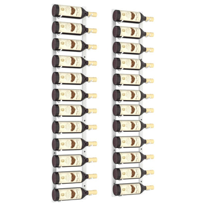 Nástěnné Stojany Na Víno Na 12 Lahví 2 Ks Bílé Železo Bílá