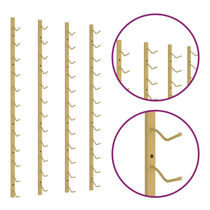 Nástěnné Stojany Na Víno Na 12 Lahví 2 Ks Zlaté Železo Zlatá