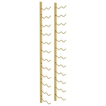 Nástěnný Stojan Na Víno Na 24 Lahví Zlatý Železo