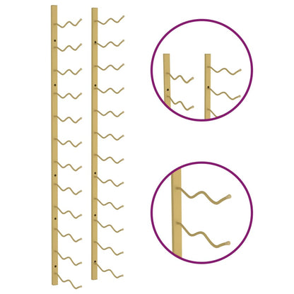 Nástěnný Stojan Na Víno Na 24 Lahví Zlatý Železo