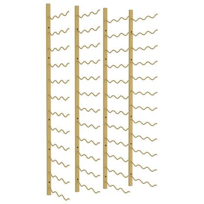 Nástěnné Stojany Na Víno Na 36 Lahví 2 Ks Zlaté Železo Zlatá