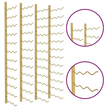 Nástěnné Stojany Na Víno Na 36 Lahví 2 Ks Zlaté Železo Zlatá