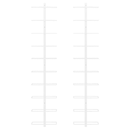 Nástěnné Stojany Na Víno Na 10 Lahví 2 Ks Bílé Kov Bílá