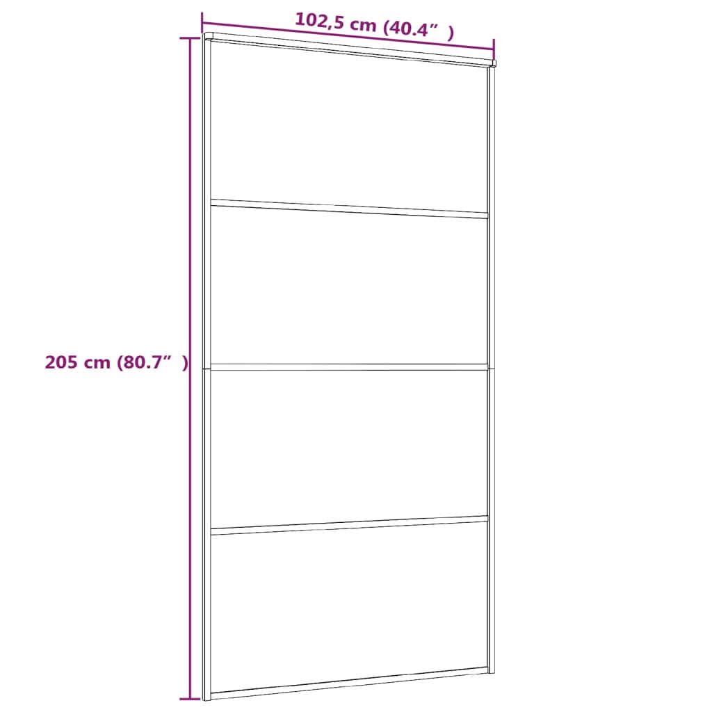 Posuvné Dveře Esg Sklo A Hliník 102,5 X 205 Cm Bílé Bílá