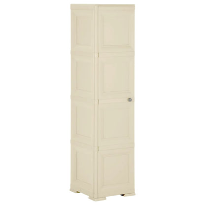 Plastová Skříňka 40 X 43 X 85,5 Cm Design Dřeva Vanilková