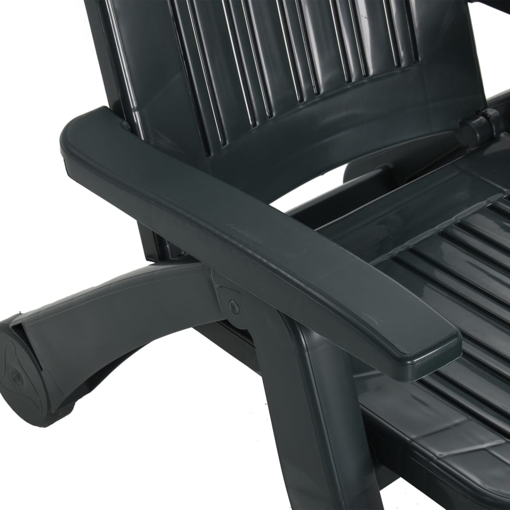 Skládací Zahradní Lehátko Polypropylen Zelené