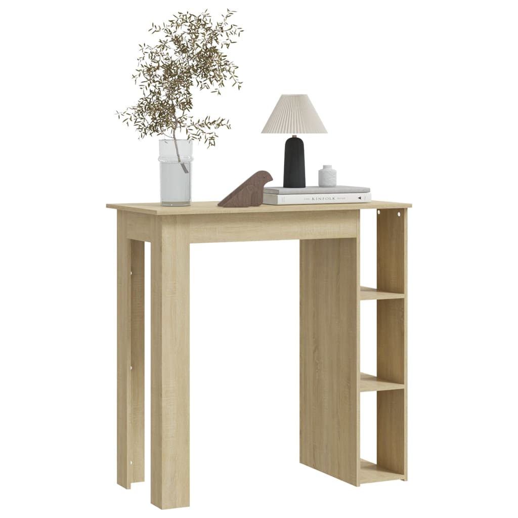 Barový Stůl S Regálem 102 X 50 X 103,5 Cm Kompozit