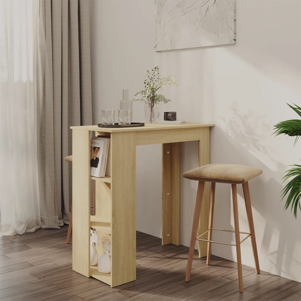 Barový Stůl S Regálem 102 X 50 X 103,5 Cm Kompozit