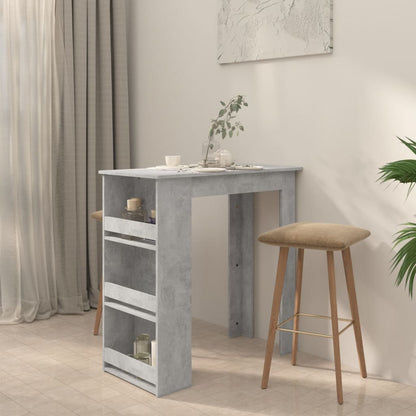 Barový Stůl S Úložným Regálem Betonově Šedý 102 X 50 X 103,5 Cm