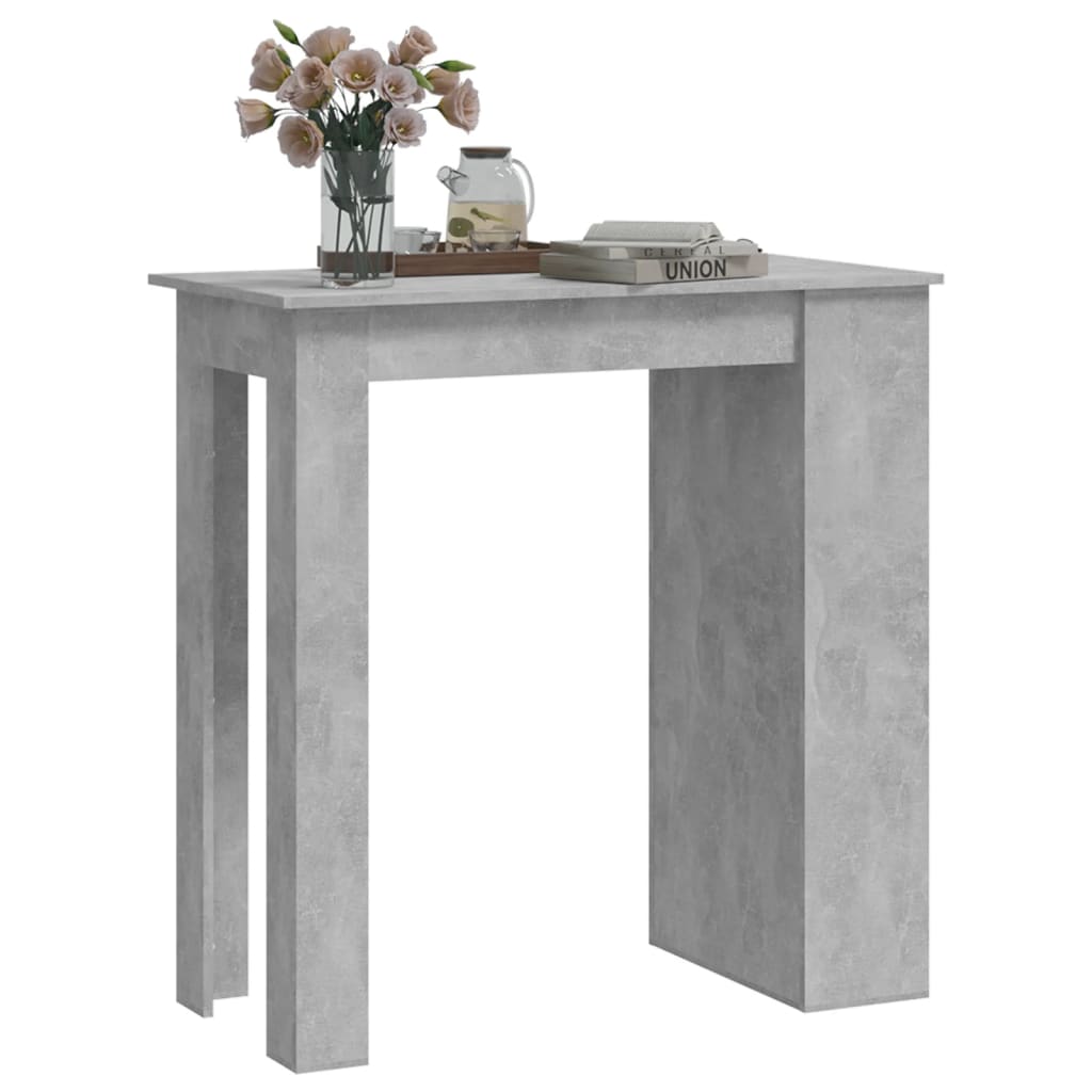 Barový Stůl S Úložným Regálem Betonově Šedý 102 X 50 X 103,5 Cm