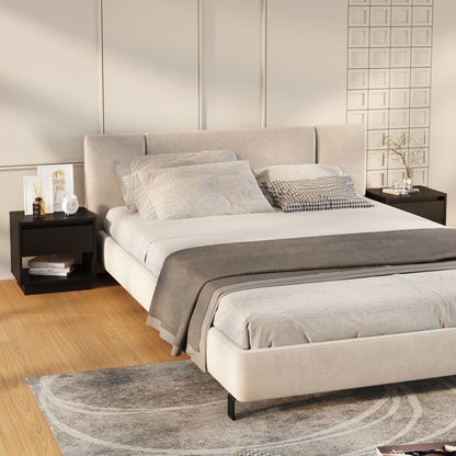 Noční Stolek Bílý 45 X 34 X 44 Cm Dřevotříska