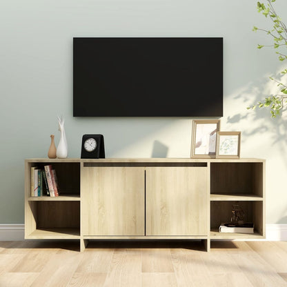 Tv Stolek Šedý Sonoma 130 X 35 X 50 Cm Dřevotříska
