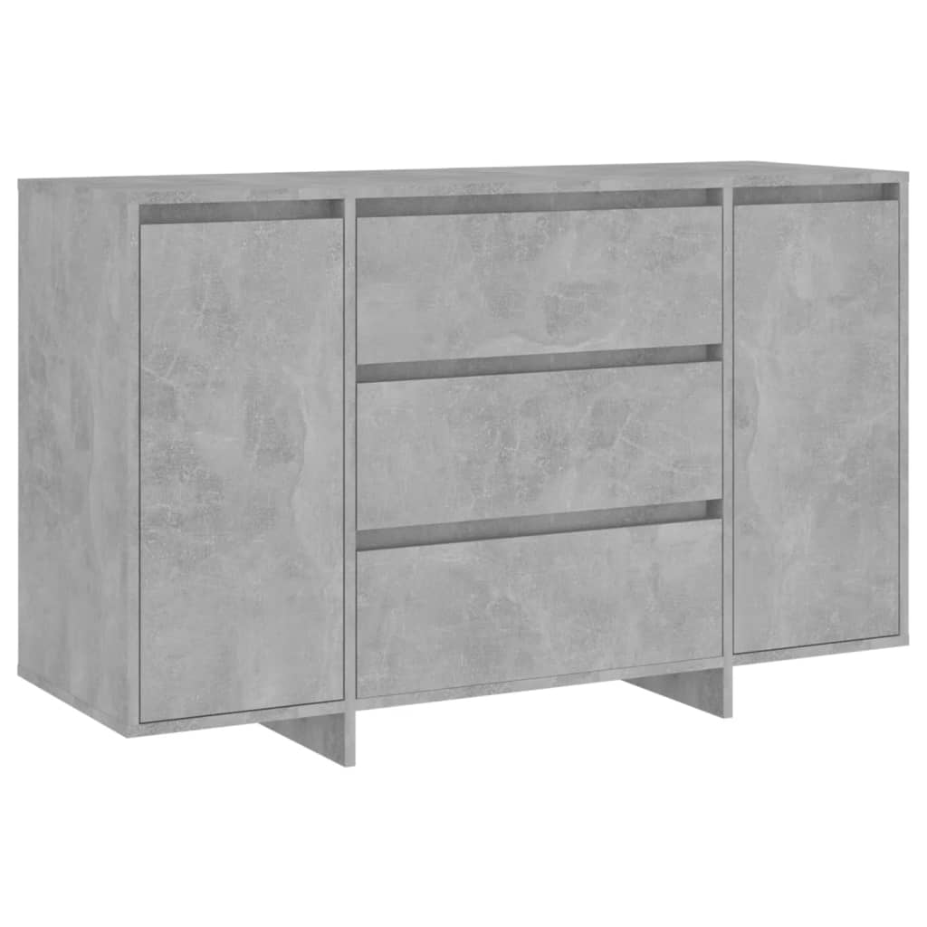 Příborník Se 3 Zásuvkami Betonově Šedý 120X41X75 Cm Kompozit