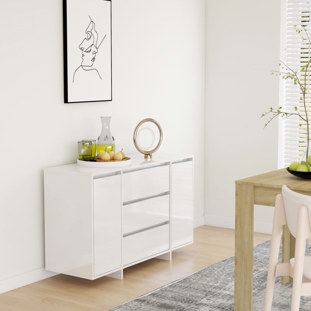 Příborník Se 3 Zásuvkami Betonově Šedý 120X41X75 Cm Kompozit