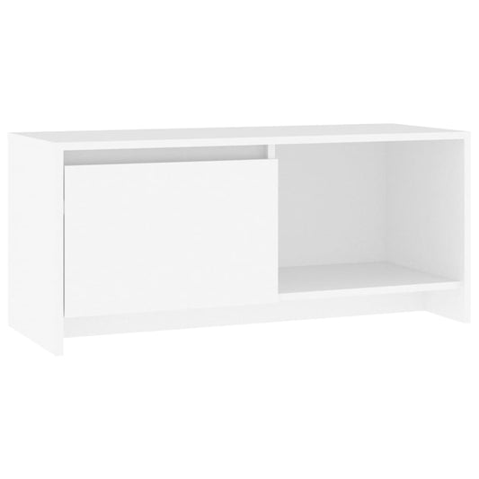 Tv Skříňka Bílá 90 X 35 X 40 Cm Dřevotříska