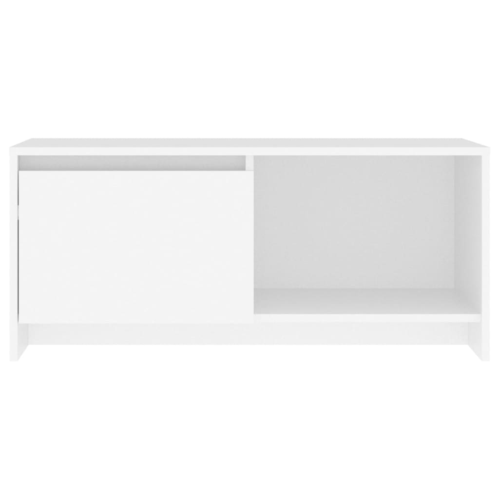 Tv Skříňka Bílá 90 X 35 X 40 Cm Dřevotříska