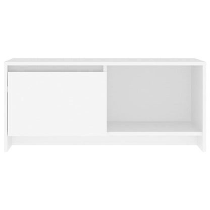 Tv Skříňka Bílá 90 X 35 X 40 Cm Dřevotříska
