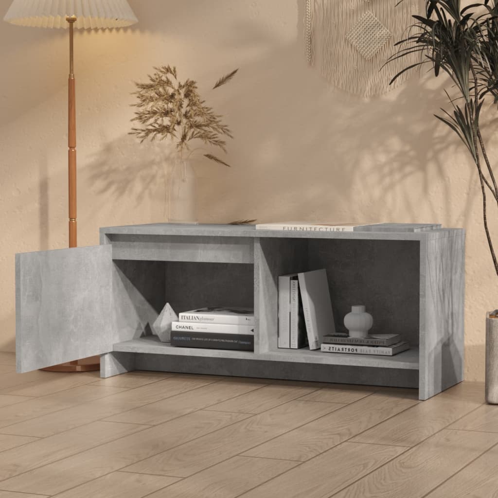 Tv Skříňka Betonově Šedá 90 X 35 X 40 Cm Kompozitní Dřevo