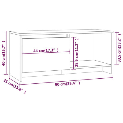 Tv Skříňka Betonově Šedá 90 X 35 X 40 Cm Kompozitní Dřevo