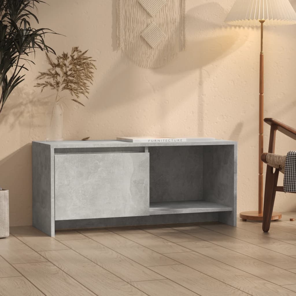 Tv Skříňka Betonově Šedá 90 X 35 X 40 Cm Kompozitní Dřevo