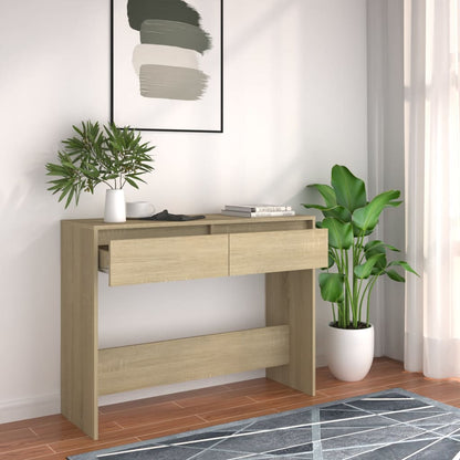 Konzolový Stolek Dub Sonoma 100 X 35 X 76,5 Cm Kompozitní Dřevo