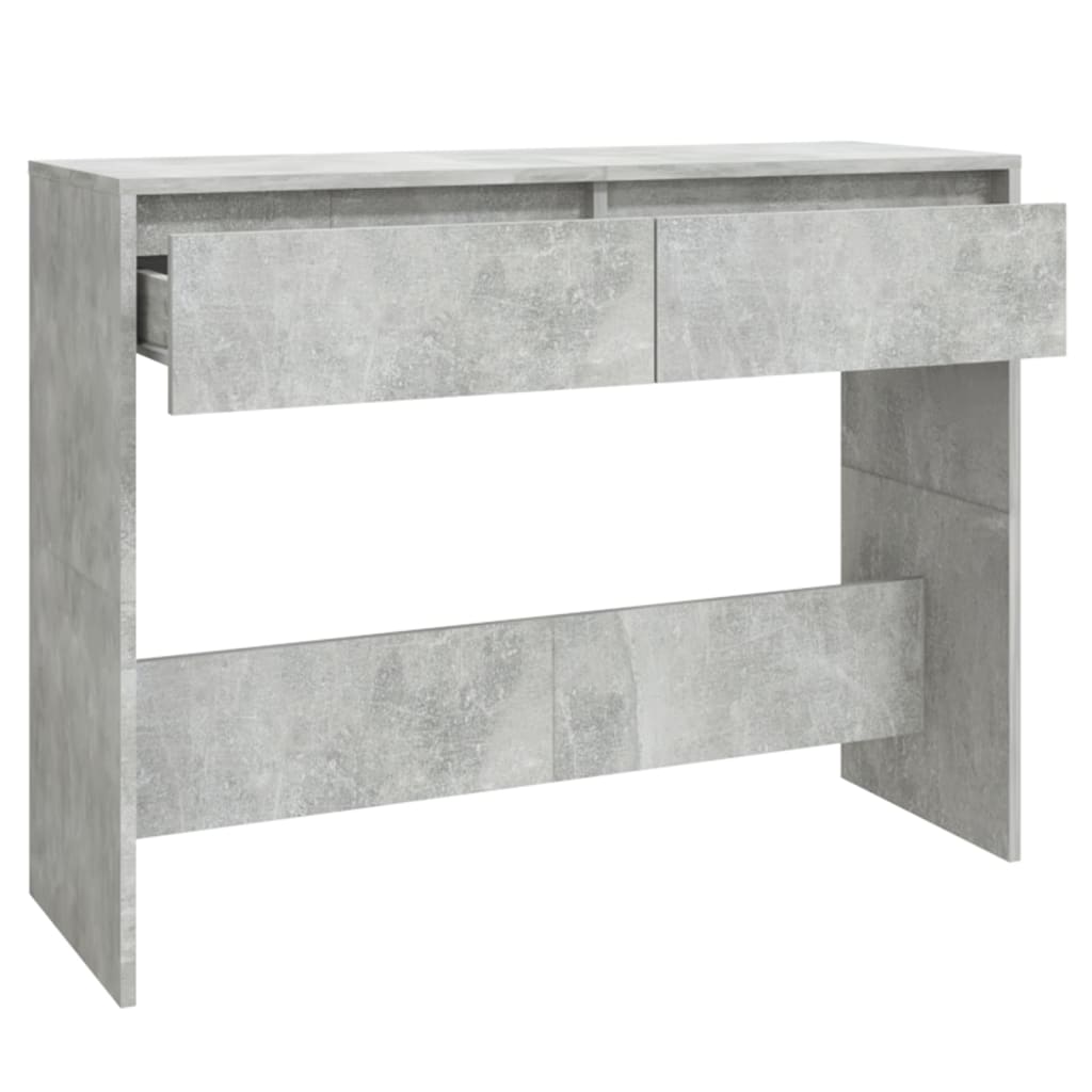 Konzolový Stolek Betonově Šedý 100X35X76,5 Cm Kompozitní Dřevo