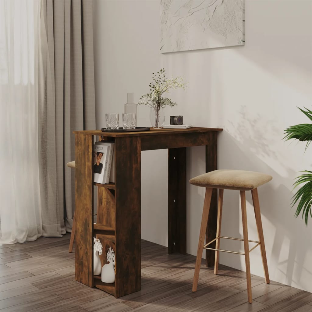 Barový Stůl S Regálem 102 X 50 X 103,5 Cm Kompozit