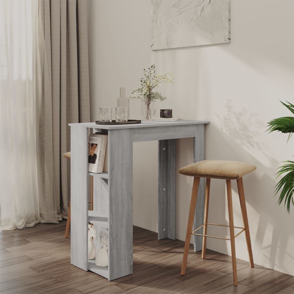 Barový Stůl S Regálem 102 X 50 X 103,5 Cm Kompozit