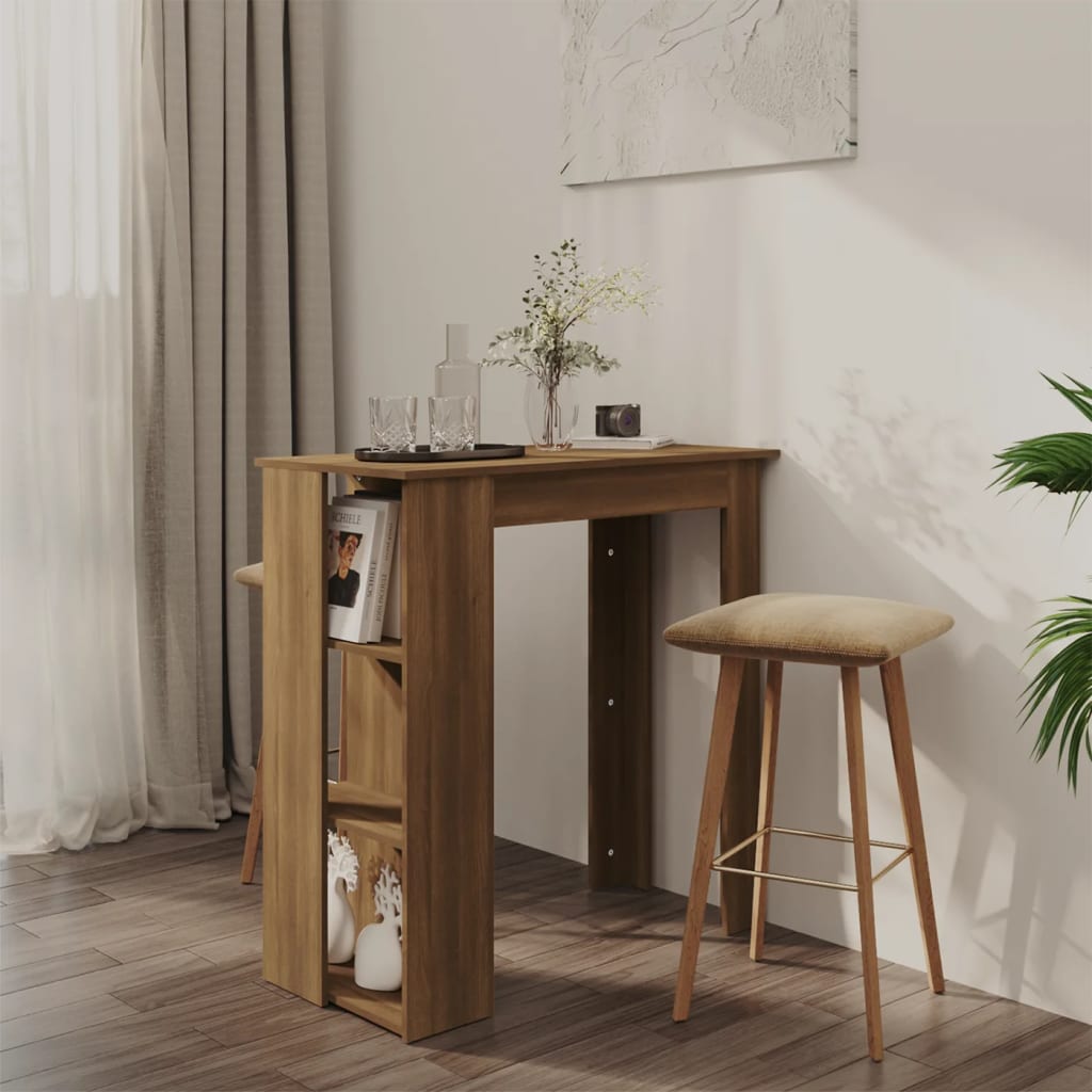 Barový Stůl S Regálem 102 X 50 X 103,5 Cm Kompozit