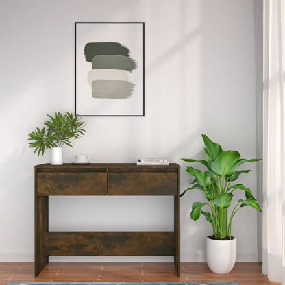 Konzolový Stolek Kouřový Dub 100X35X76,5 Cm Kompozitní Dřevo
