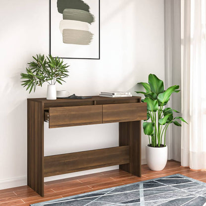 Konzolový Stolek Betonově Šedý 100X35X76,5 Cm Kompozitní Dřevo