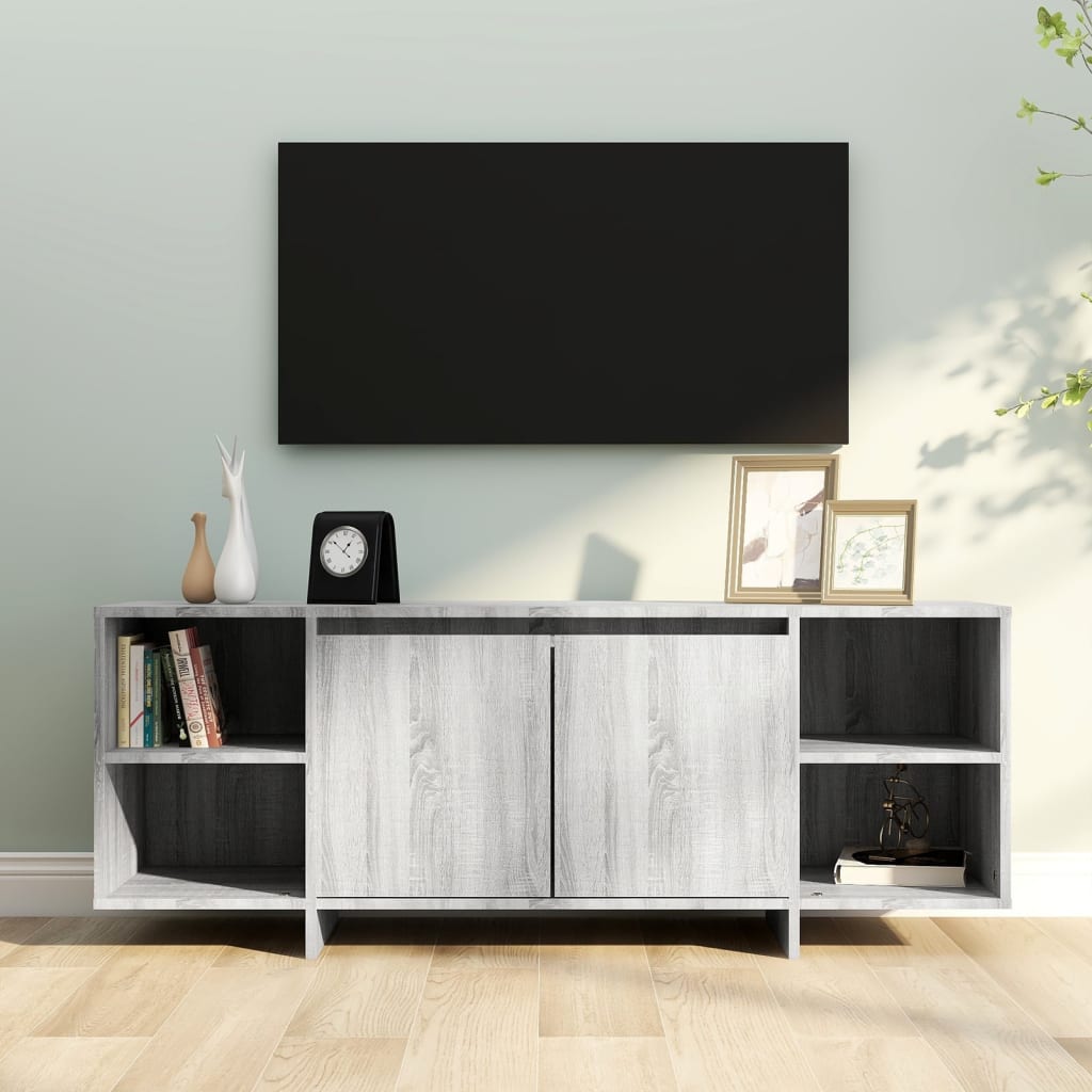 Tv Stolek Šedý Sonoma 130 X 35 X 50 Cm Dřevotříska