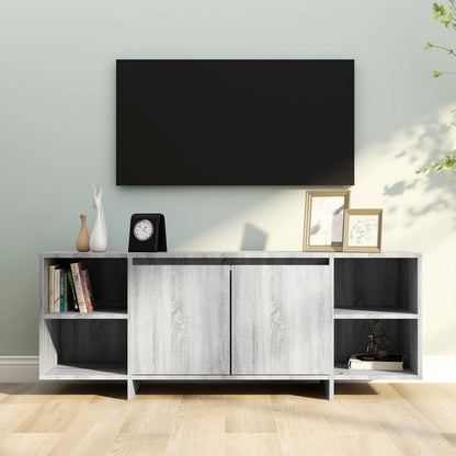 Tv Stolek Šedý Sonoma 130 X 35 X 50 Cm Dřevotříska