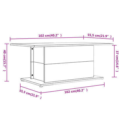 Konferenční Stolek 102X55,5X40 Cm Kompozitní Dřevo