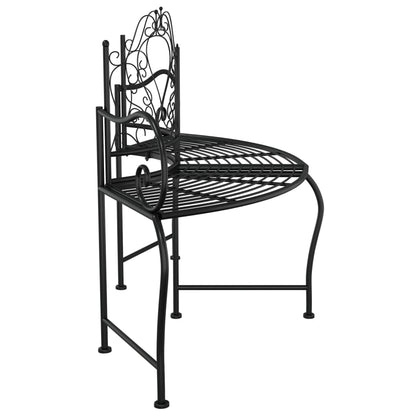 Lavice Kolem Stromu 150 Cm Černá Ocel