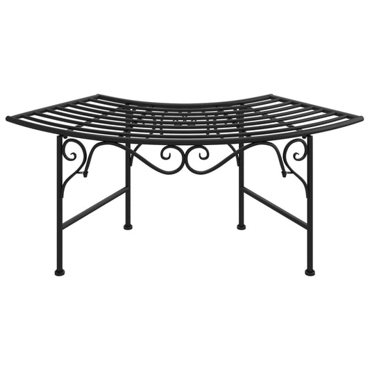 Lavice Kolem Stromu 113 Cm Černá Ocel