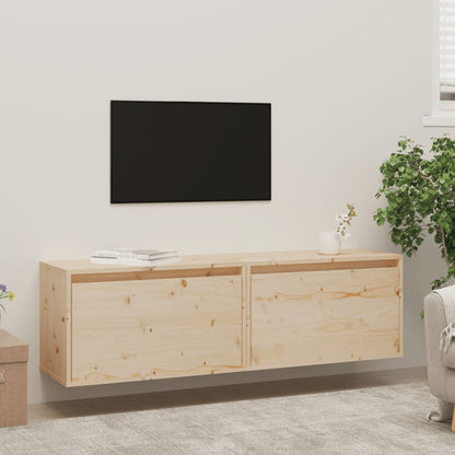 Nástěnné Skříňky 2 Ks 60 X 30 X 35 Cm Masivní Borové Dřevo