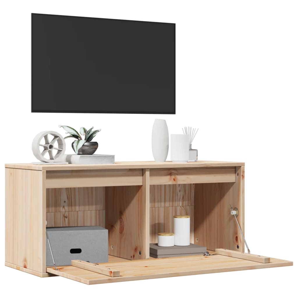 Nástěnná Skříňka 80 X 30 X 35 Cm Masivní Borové Dřevo