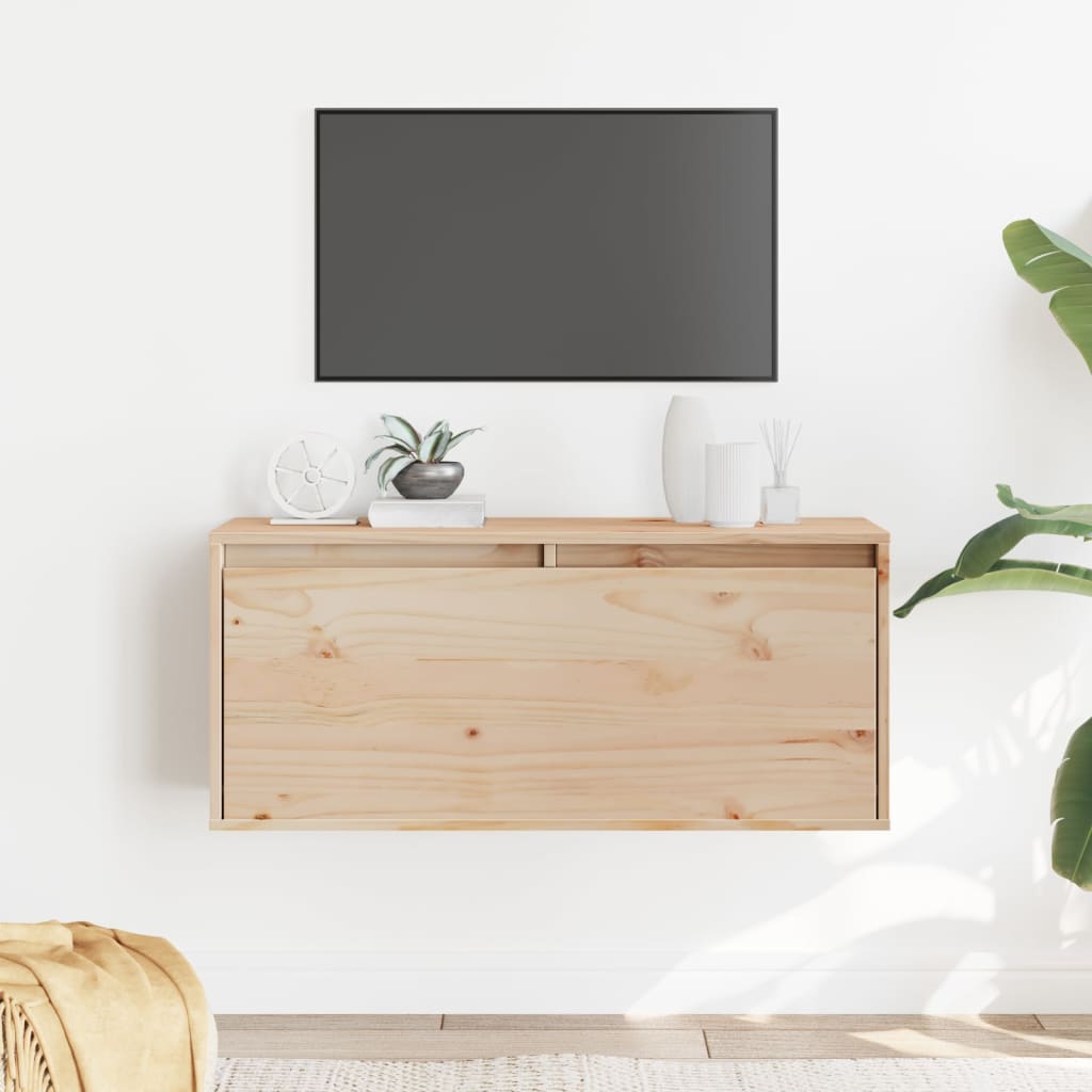 Nástěnná Skříňka 80 X 30 X 35 Cm Masivní Borové Dřevo
