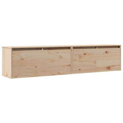 Nástěnné Skříňky 2 Ks 80 X 30 X 35 Cm Masivní Borové Dřevo