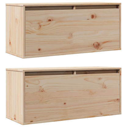 Nástěnné Skříňky 2 Ks 80 X 30 X 35 Cm Masivní Borové Dřevo