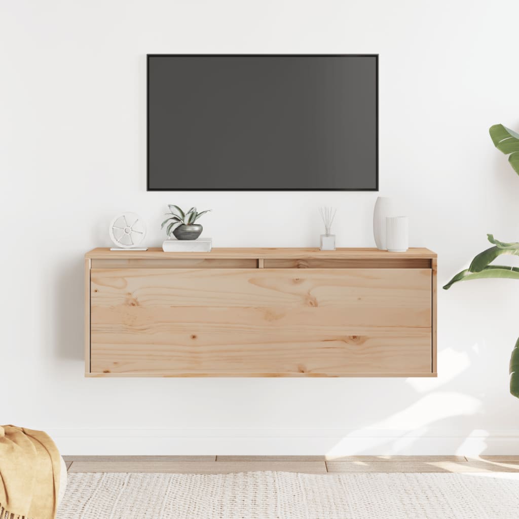 Nástěnná Skříňka 100 X 30 X 35 Cm Masivní Borové Dřevo