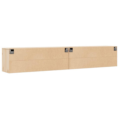 Nástěnné Skříňky 2 Ks 100 X 30 X 35 Cm Masivní Borové Dřevo