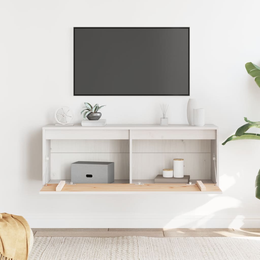 Nástěnná Skříňka 100 X 30 X 35 Cm Masivní Borové Dřevo