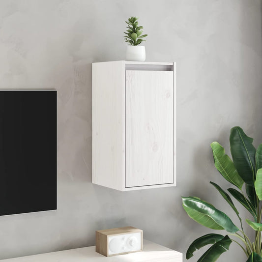 Nástěnné Skříňky 2 Ks Bílé 30 X 30 X 60 Cm Masivní Borové Dřevo