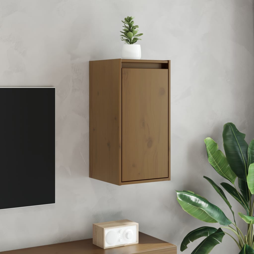 Nástěnná Skříňka Medově Hnědá 30X30X60 Cm Masivní Borové Dřevo