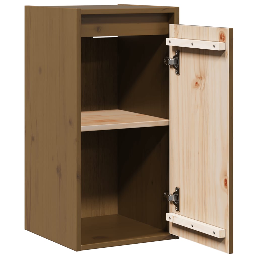 Nástěnné Skříňky 2 Ks Medově Hnědé 30X30X60 Cm Masivní Borovice